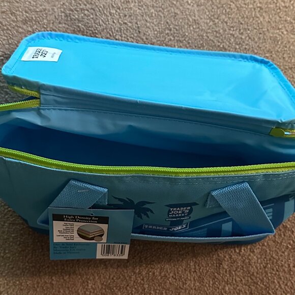 (2) TRADER JOES Mini Insulated Tote Bags**PEACH & BLUE **LIMITED STOCK - Picture 2 of 2
